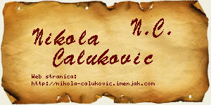 Nikola Čaluković vizit kartica